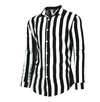 Chemise homme coupe slim à rayures verticales