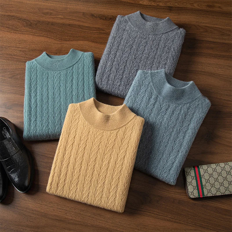 Apollo Kaschmirpullover mit kurzem Rollkragen