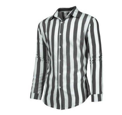 Chemise homme coupe slim à rayures verticales