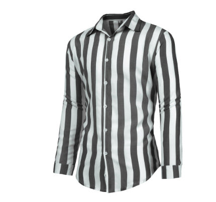 Chemise homme coupe slim à rayures verticales