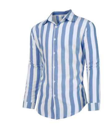 Chemise homme coupe slim à rayures verticales