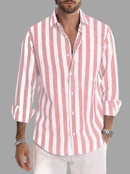 Chemise homme coupe slim à rayures verticales