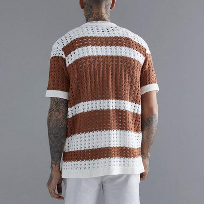 Chemise boutonnée en maille pour homme Vinthentic Finuchi