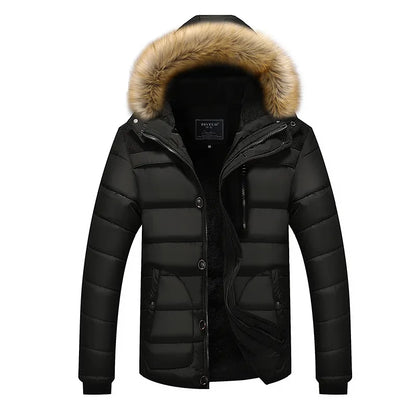 Manteau à col en fourrure pour homme Parker