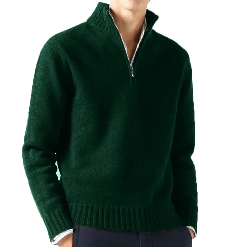 Leo Gatti Men’s Half Zip Turtleneck Knit Sweater