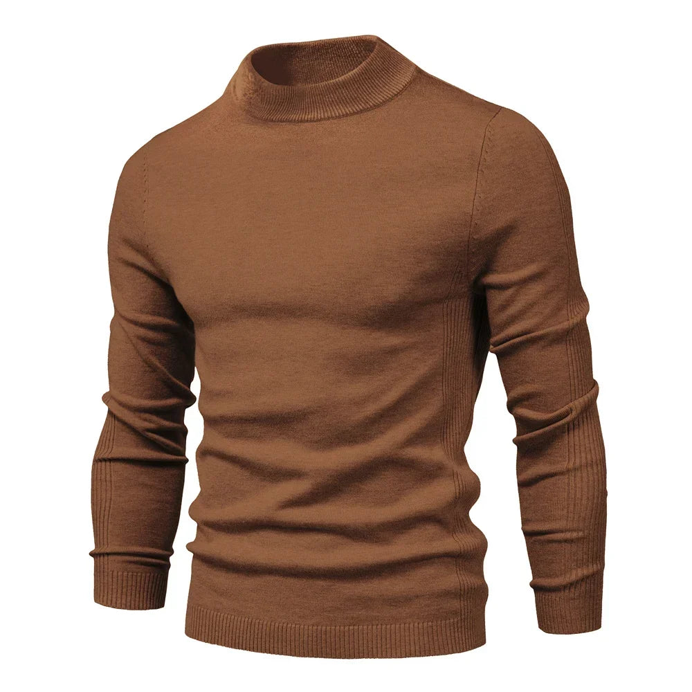 Alessio Moro Men Slim Fit Turtleneck Sweater Warm Winter Knit Pullover