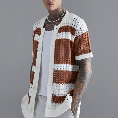 Chemise boutonnée en maille pour homme Vinthentic Finuchi
