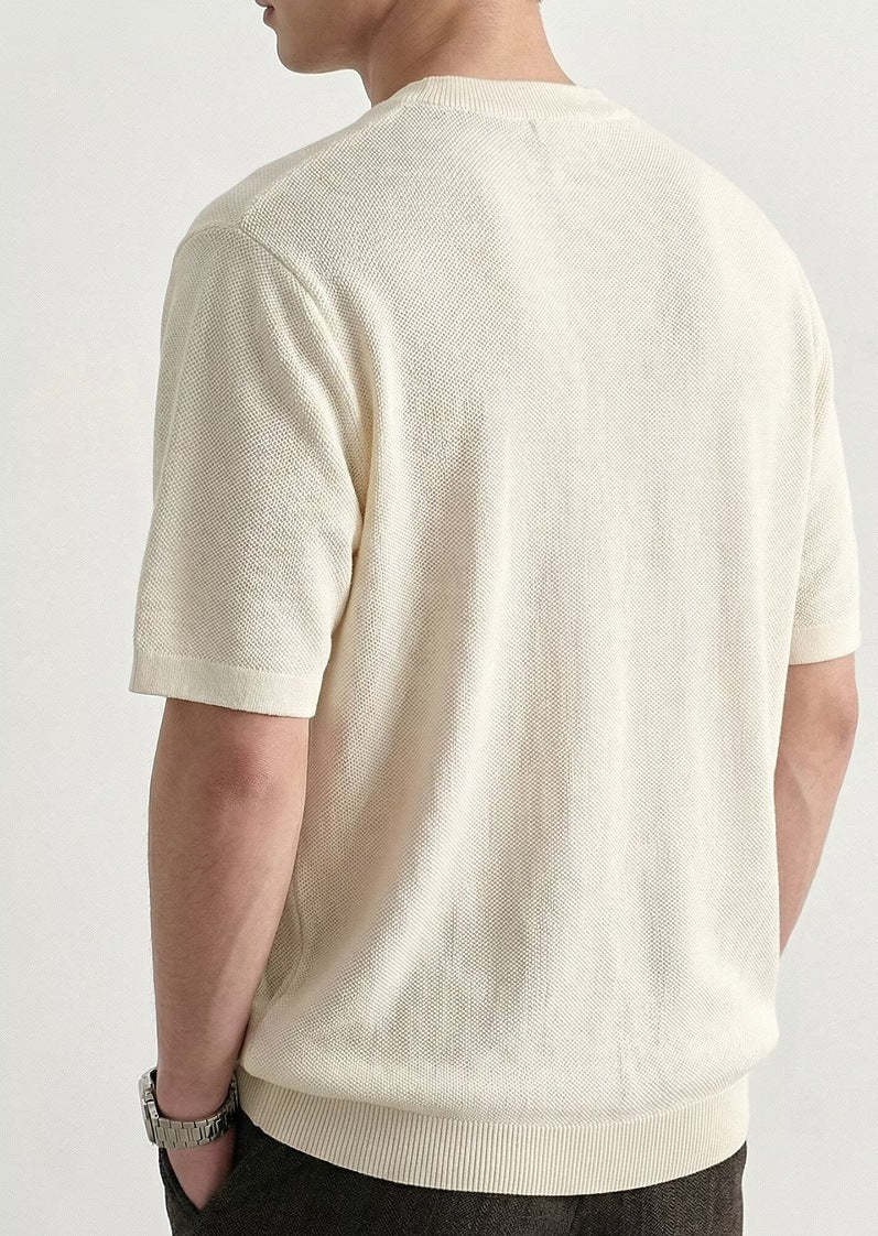 Polo à coupe décontractée et texture structurée
