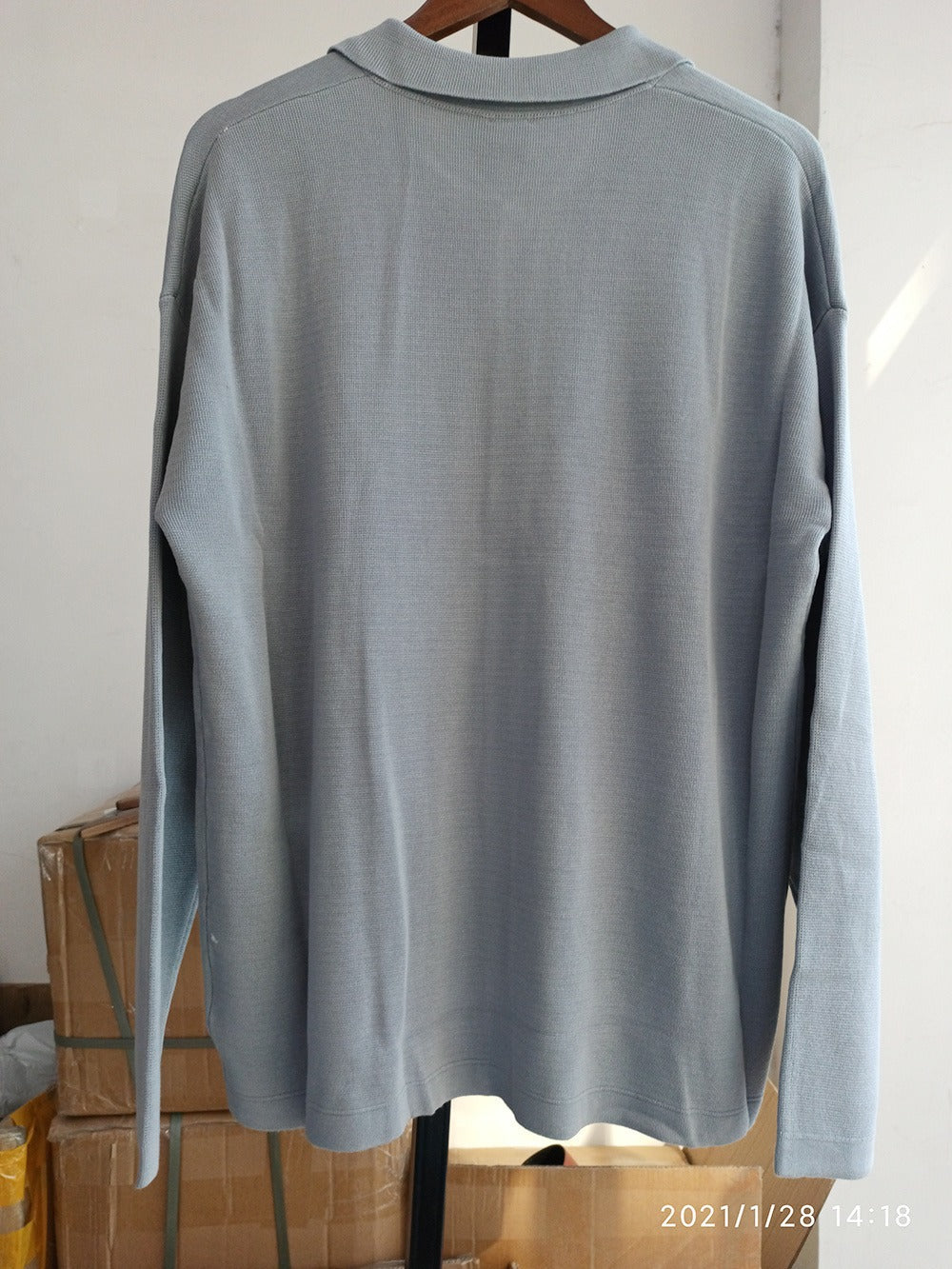 Galardo Herren-Strickhemd mit Knopfleiste