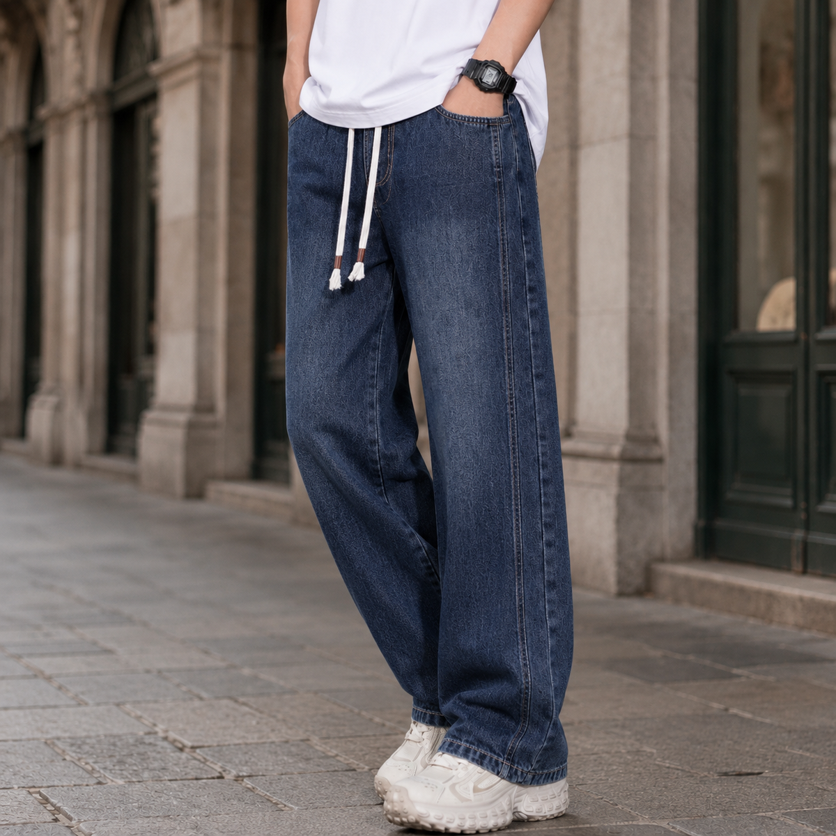 Relaxed Wide Leg Jeans