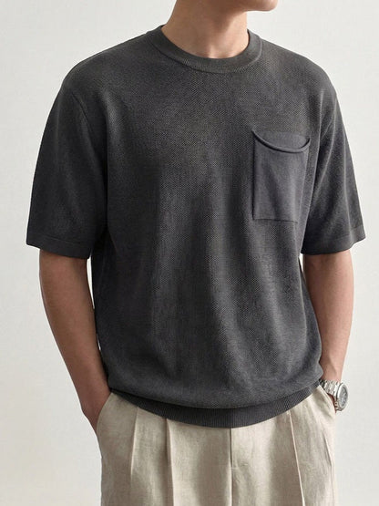 Polo à coupe décontractée et texture structurée