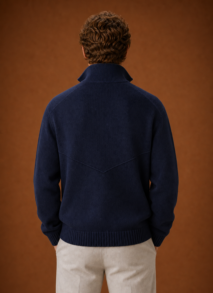 Veste-cardigan pour homme en maille à fermeture éclair intégrale