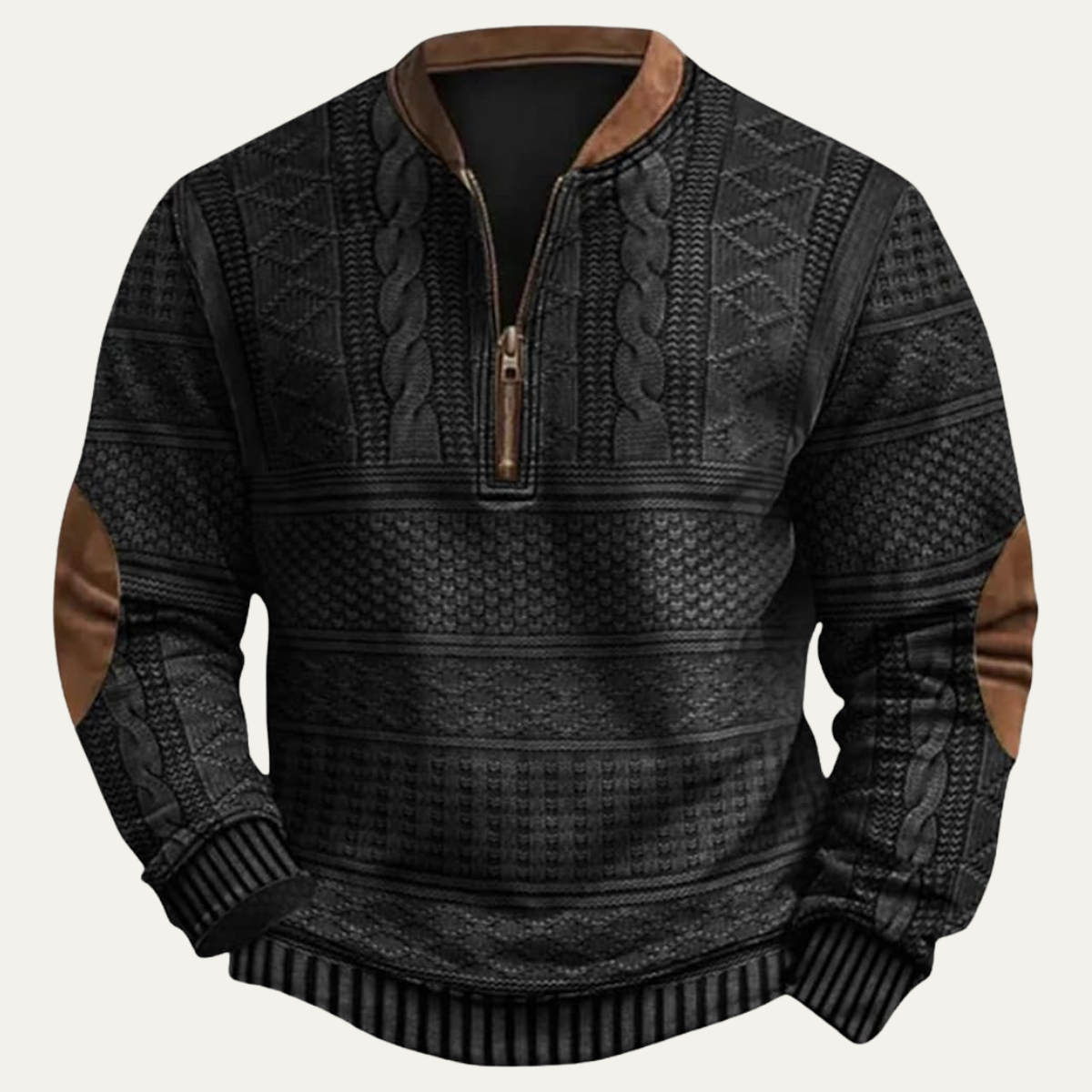 Cardigan oversize boutonné sur le devant à bordures côtelées
