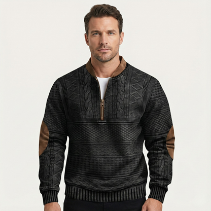 Cardigan oversize boutonné sur le devant à bordures côtelées