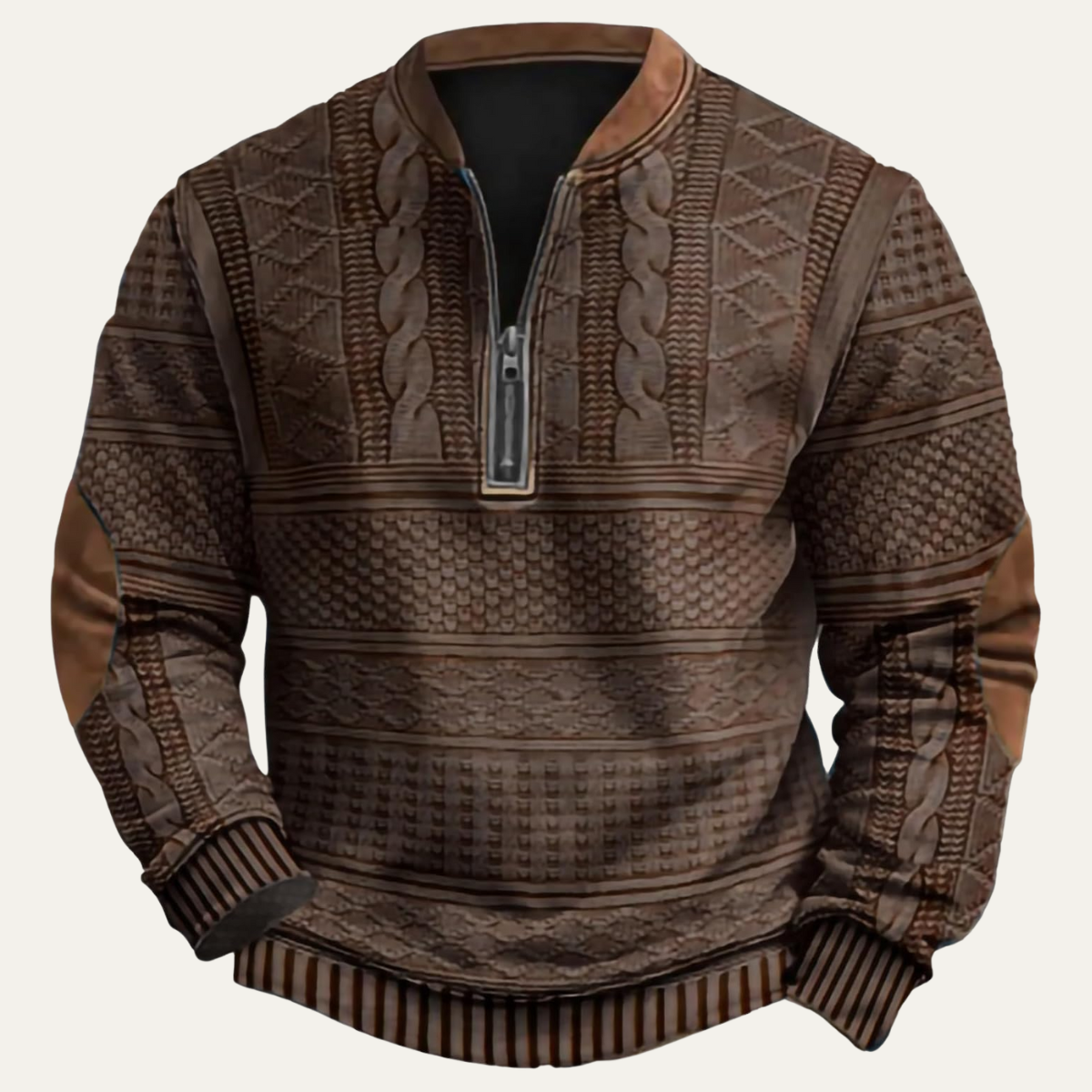Cardigan oversize boutonné sur le devant à bordures côtelées